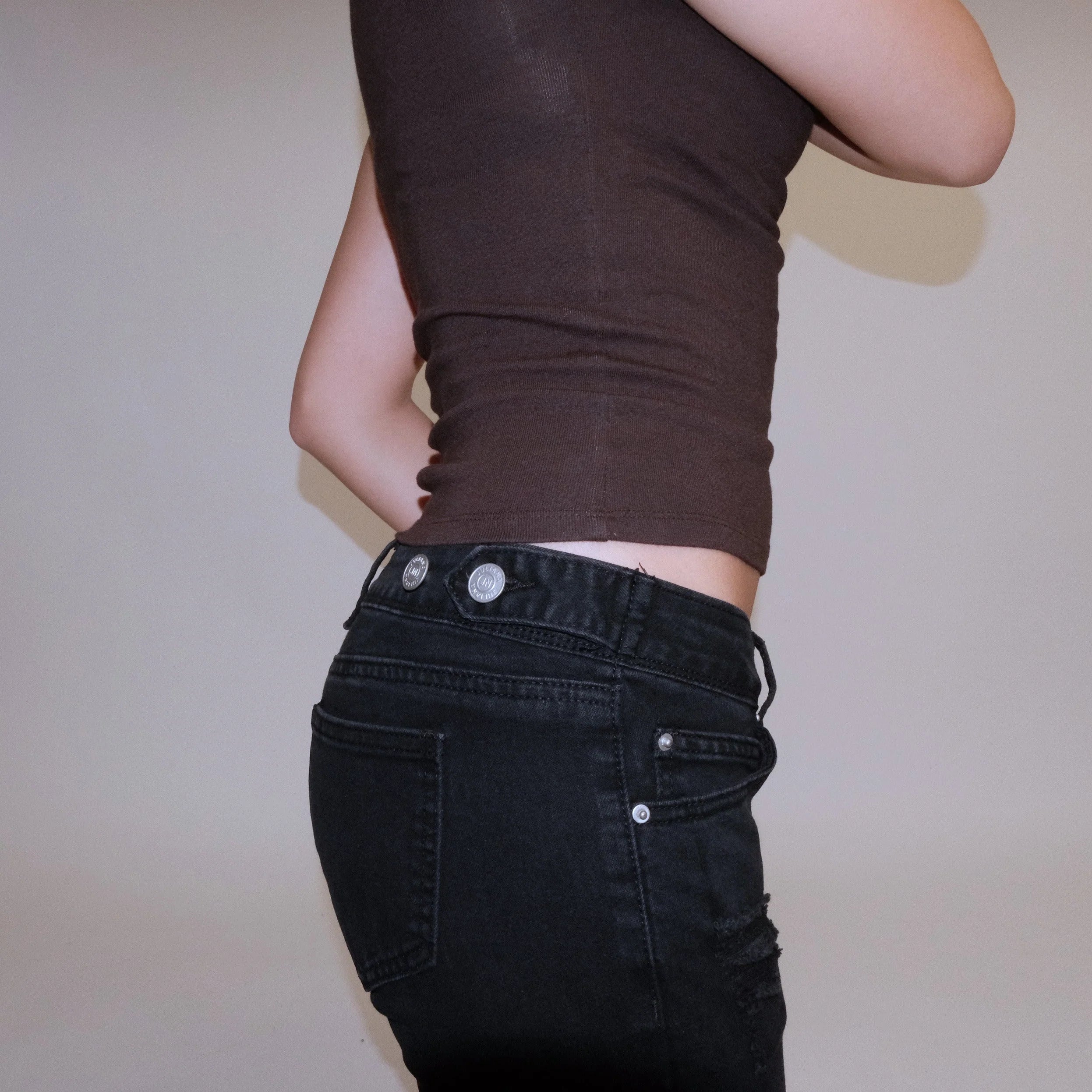 Svarta City Jeans