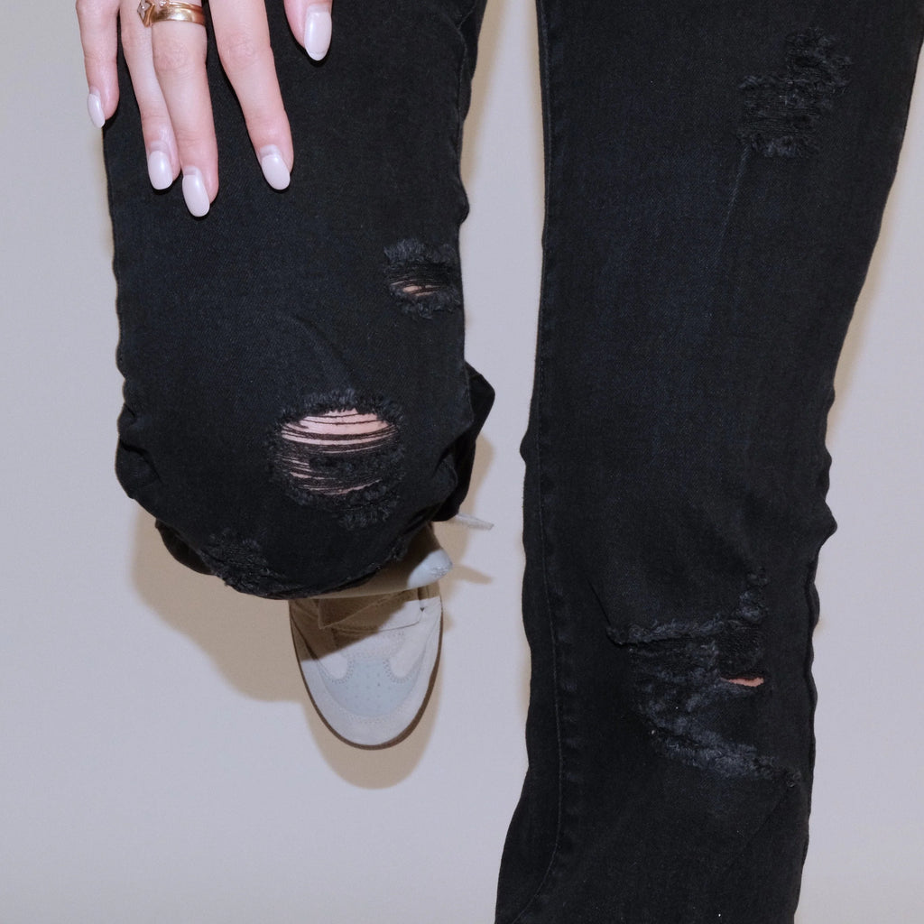 Svarta City Jeans
